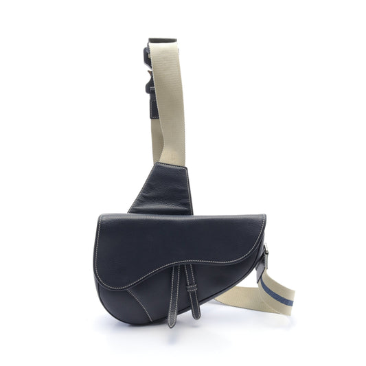 Dior Saddle Body Bag Leather Dark Navy