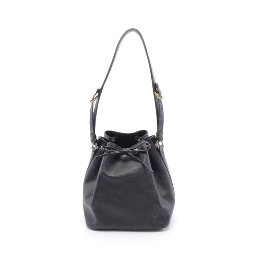 Louis Vuitton Peti Noe Epi Noir Shoulder Bag Leather Black